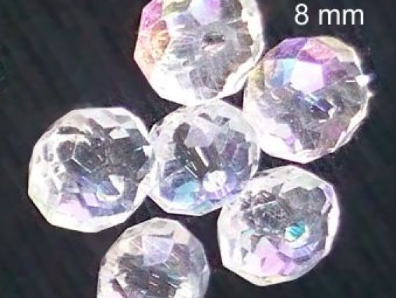 Хрусталь, 8 мм белая Хрусталь, 8 мм белая